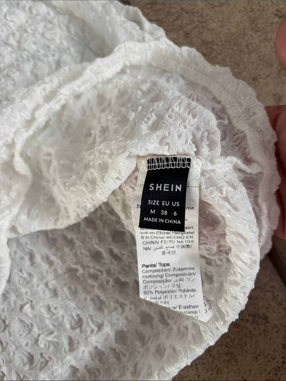 SHEIN White Ruffle Sheer Tank Top Size Medium - Picture 2 of 3